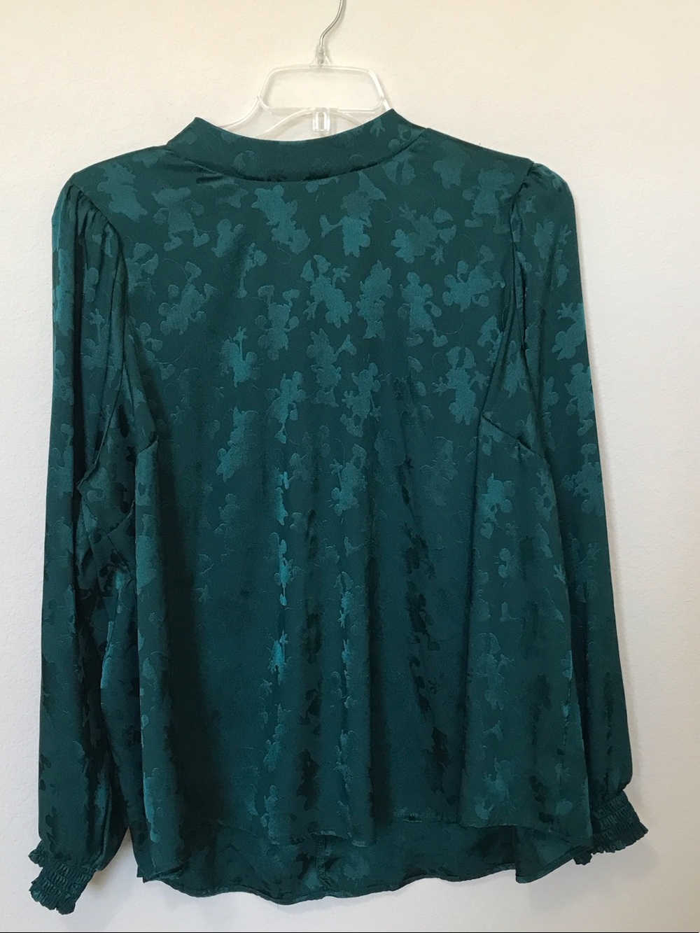 torrid Teal Mickey Mouse Jacquard Long-Sleeve Blouse